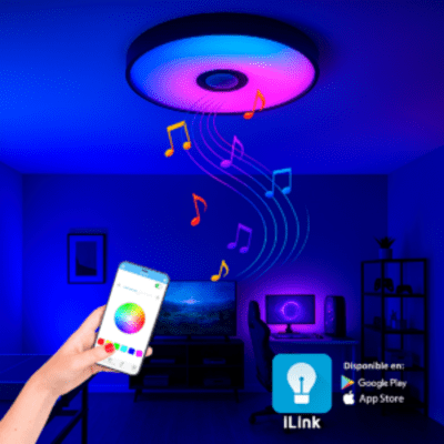 Luminario LED JLAR-3003 / 30W / 2400 Lúmenes / Bluetooth Control App / Voltaje 85-265V / Temperatura 6500K Fría / Garantía 3 Años