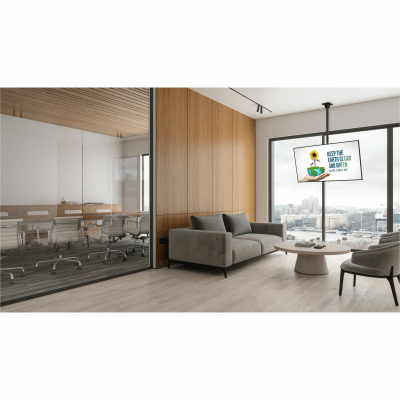 Soporte de Techo Universal Paramount PCM150 para Pantallas de 43" a 90"+ / Capacidad de Carga 150 lb (68 kg) / Ajuste Vertical 39.59" a 63.21" / Rotación 360° / Inclinación +20°/-5° / Montaje en Techos Planos