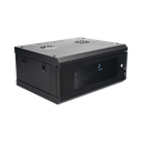 Gabinete de Pared con Puerta de Cristal Templado, 455 mm de Profundidad, 4U Rack de 19 in, Acero Reforzado