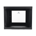 Gabinete de Pared con Puerta de Cristal Templado, 455 mm de Profundidad, 9U Rack de 19'', Acero Reforzado
