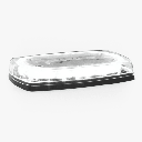 Mini torreta de 48 LED 10" Ámbar/Claro, Lente Transparente, Cableado