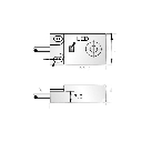 Sensor Inductivo Plano Compacto / 8 mm Distancia / IP67 / Salida NPN NO / Cable 2 m / -25°C a +70°C / Protecciones Múltiples