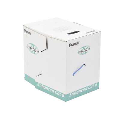 Bobina de Cable UTP 305 Metros (1000 Pies) de Cobre, TX6000™ PanNet, Reelex, Azul, Categoría 6 Mejorado (23 AWG), PVC (CMR, Riser), de 4 Pares