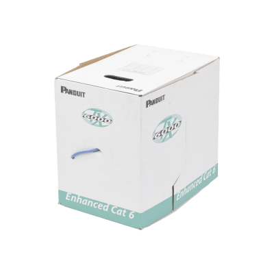 Bobina de Cable UTP 305 Metros (1000 Pies) de Cobre, TX6000™ PanNet, Reelex, Azul, Categoría 6 Mejorado (23 AWG), PVC (CMR, Riser), de 4 Pares