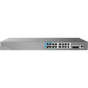 Switch de Red Empresarial L2++ / Serie GWN7800 Pro / 16 Puertos Gigabit PoE 250W / 2 Puertos SFP+ / Gestión Cloud GDMS / VLAN 4K / QoS Avanzado / Seguridad Integral