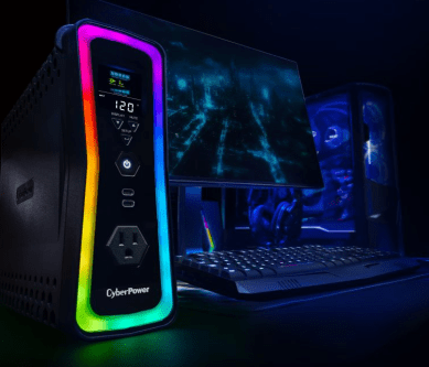 UPS Gamer de 1500 VA/1000 W, Topología Línea Interactiva, Entrada 120 Vca  NEMA 5-15P, y 13 Salidas NEMA 5-15R, Puerto USB, Con Regulador de Voltaje (AVR)