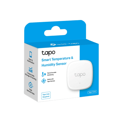 Sensor Inteligente de Temperatura y Humedad / Chip Sensor Suizo / Precisión ±0.3°C / ±3%RH / Actualización 2s / Batería 1+ Año / Compatibilidad Tapo Hub / Alexa / Automatización Hogar