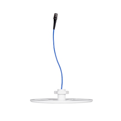 Antena Omnidireccional para Techo Interior / 600-6000 MHz / 5 Bandas Celulares y WiFi / Perfil Ultra Bajo 8 mm / Conector N-hembra / Cable Plenum 30 cm / Material del radomo, ABS