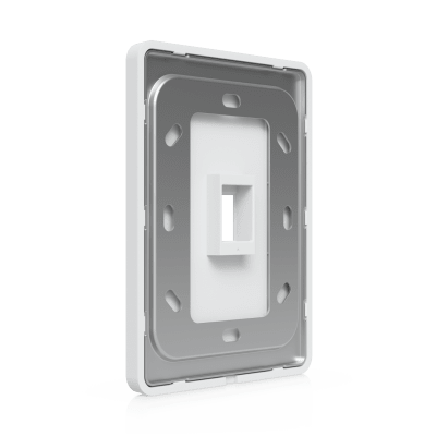 Placa de Pared Vertical Universal para Keystone de 1 Puerto con Cubierta Pintable, Acabado Personalizable, Paquete con 4 Piezas