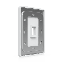 Placa de Pared Vertical Universal para Keystone de 1 Puerto con Cubierta Pintable, Acabado Personalizable, Paquete con 4 Piezas