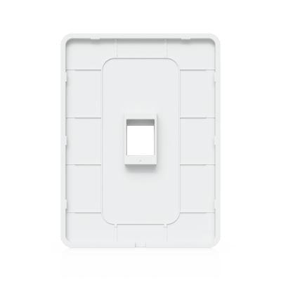 Placa de Pared Vertical Universal para Keystone de 1 Puerto con Cubierta Pintable, Acabado Personalizable, Paquete con 4 Piezas
