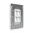 Placa de Pared Vertical Universal para Keystone de 4 Puertos con Cubierta Pintable, Acabado Personalizable, Paquete con 4 Piezas