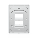 Placa de Pared Vertical Universal para Keystone de 4 Puertos con Cubierta Pintable, Acabado Personalizable, Paquete con 4 Piezas