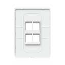 Placa de Pared Vertical Universal para Keystone de 4 Puertos con Cubierta Pintable, Acabado Personalizable, Paquete con 4 Piezas