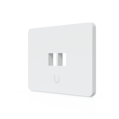 Placa de Pared Horizontal Universal para Keystone de 2 Puertos con Cubierta Pintable, Acabado Personalizable, Paquete con 4 Piezas