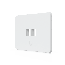Placa de Pared Horizontal Universal para Keystone de 2 Puertos con Cubierta Pintable, Acabado Personalizable, Paquete con 4 Piezas