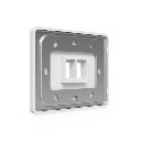 Placa de Pared Horizontal Universal para Keystone de 2 Puertos con Cubierta Pintable, Acabado Personalizable, Paquete con 4 Piezas