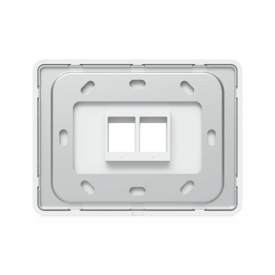 Placa de Pared Horizontal Universal para Keystone de 2 Puertos con Cubierta Pintable, Acabado Personalizable, Paquete con 4 Piezas