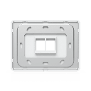 Placa de Pared Horizontal Universal para Keystone de 2 Puertos con Cubierta Pintable, Acabado Personalizable, Paquete con 4 Piezas
