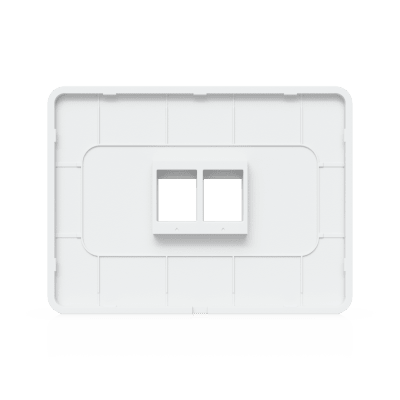 Placa de Pared Horizontal Universal para Keystone de 2 Puertos con Cubierta Pintable, Acabado Personalizable, Paquete con 4 Piezas