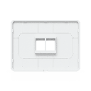 Placa de Pared Horizontal Universal para Keystone de 2 Puertos con Cubierta Pintable, Acabado Personalizable, Paquete con 4 Piezas