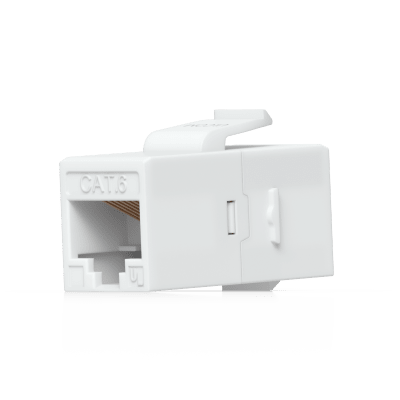 Keystone Coupler Cat6 Pass-Through para Cable Ethernet, Instalación Snap-In en Patch Panel, Paquete con 12 Piezas