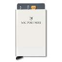 Tarjetero / Almacenamiento Seguro 4-6 Tarjetas / Aluminio Duradero / Protección RFID / Sistema Deslizamiento Patentado / Color Gris Claro.