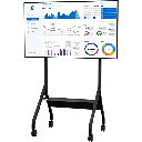 Carro Móvil para Pantalla Plana / 43" a 75"+ Displays / Altura Ajustable 49.8"-65.8" (126.5-167.1 cm) / Capacidad 150 lb (68 kg) / 4 Ruedas Dobles 4" (102 mm) / Gestión de Cableado Interno / Estructura Tubular / Incl