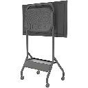 Carro Móvil para Pantalla Plana / 43" a 75"+ Displays / Altura Ajustable 49.8"-65.8" (126.5-167.1 cm) / Capacidad 150 lb (68 kg) / 4 Ruedas Dobles 4" (102 mm) / Gestión de Cableado Interno / Estructura Tubular / Incl