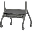 Carro Móvil para Pantalla Plana / 43" a 75"+ Displays / Altura Ajustable 49.8"-65.8" (126.5-167.1 cm) / Capacidad 150 lb (68 kg) / 4 Ruedas Dobles 4" (102 mm) / Gestión de Cableado Interno / Estructura Tubular / Incl