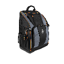 Mochila Profesional para Herramientas / 27 Bolsillos / Acceso Rápido y Estación de Trabajo / Base Moldeada Ancha / Interior Naranja / USB-C / Soporte para Lámpara