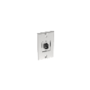 Placa de Pared Telefónica, Salida de 1 Puerto Keystone, Con Jack Cat5e Estilo TP, de Acero Inoxidable