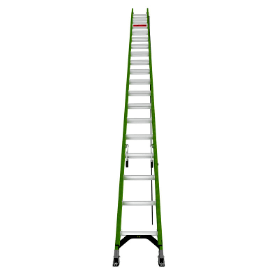Escalera de Extensión de Aluminio + Fibra de Vidrio HYPERLITE de 10.9 m (36 ft)  /  Capacidad 300-375 lb (136-170 kg) / No. de Parte 17736.