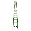 Escalera de Extensión de Aluminio + Fibra de Vidrio HYPERLITE de 10.9 m (36 ft)  /  Capacidad 300-375 lb (136-170 kg) / No. de Parte 17736.