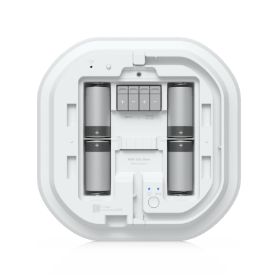 Sirena SuperLink para Exterior con Alarma de 110 dB e Iluminación LED de Emergencia, Alimentación por Batería o Entrada DC