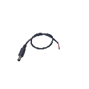 Cable con Conector Macho (Pigtail)  | Forro negro | Alimentación para Vcc con Puntas Libres / Polarizado / Largo 22 cm (8.66 Pulgadas) / Calibre 22AWG.