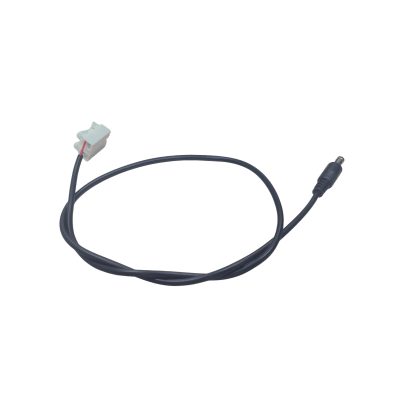 Cable con Conector Macho (Pigtail) | Forro Negro | Terminal Blanca | Alimentación para Vcc con Puntas Libres | Polarizado | Largo 22 cm ( 8.66 Pulgadas)  | Calibre 22AWG.
