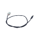 Cable con Conector Macho (Pigtail) | Forro Negro | Terminal Blanca | Alimentación para Vcc con Puntas Libres | Polarizado | Largo 22 cm ( 8.66 Pulgadas)  | Calibre 22AWG.