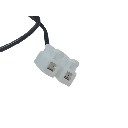 Cable con Conector Macho (Pigtail) | Forro Negro | Terminal Blanca | Alimentación para Vcc con Puntas Libres | Polarizado | Largo 22 cm ( 8.66 Pulgadas)  | Calibre 22AWG.