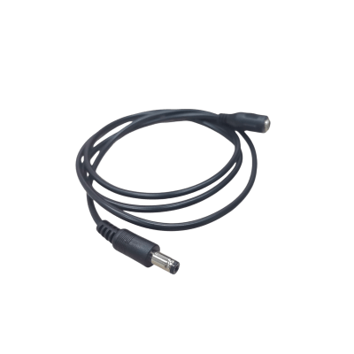 Cable con Conector Macho  ahembra (Pigtail) | Forro negro |  Alimentación para Vcc | Polarizado | Largo 1 metro | Calibre 22AWG.