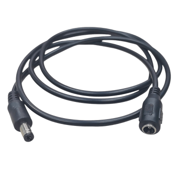 Cable con Conector Macho  ahembra (Pigtail) | Forro negro |  Alimentación para Vcc | Polarizado | Largo 1 metro | Calibre 22AWG.