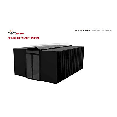 Puertas Selladas Express / Sistema de Contención ProLine / Pasillo 48-78 Pulgadas / Montaje Magnético sin Herramientas / Policarbonato y Acero / Negro RAL 9005