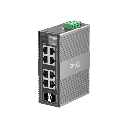 Switch Industrial Omada Easy Managed / 8 Puertos Gigabit (6× RJ45 + 2× RJ45/SFP Combo) / 16 Gbps Switching / -40°C a 75°C / Protección Rayos 6kV / Gestión Cloud / Montaje DIN Rail o Pared / IP40