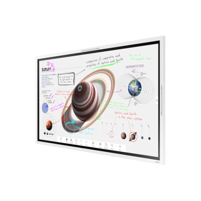 Pizarra Interactiva Digital / 55" 4K UHD (3840x2160) / Touch IR 20 Puntos / Whiteboard 4 Usuarios Simultáneos / Tizen 9.0 / WiFi / VESA 400x400