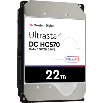 Disco Duro Data Center Ultrastar / 22 TB / 7200 RPM / 6 Gb/s SATA - 12 Gb/s SAS / HelioSeal con Helio / OptiNAND con Flash iNAND / ArmorCache / 2.5M Horas MTBF / 5 Años Garantía