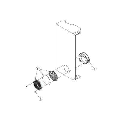 Kit Filtro Protector de dedos para Ventilador 6 Pulgadas con Filtro Extraíble Lavable / Incluye Herrajes / Material Plástico Negro Mate