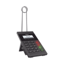 Teléfono IP para Call Center para 2 lineas SIP con soporte para diadema, pantalla 128x48 retro-iluminada, PoE