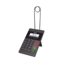 Teléfono IP para Call Center para 2 lineas SIP con soporte para diadema, pantalla 128x48 retro-iluminada, PoE