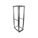 Rack de Cuatro Postes Estándar de 19", Rieles Numerados y Roscados #12-24, Profundidad Máxima de 30 in, 45 Unidades de Rack, Color Negro