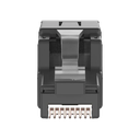 Plug RJ45 UTP, Instalación Angulada 45 Grados, Terminación en Campo Certificable, Compatible con Cat5e, Cat6 y Cat6A, Color Negro